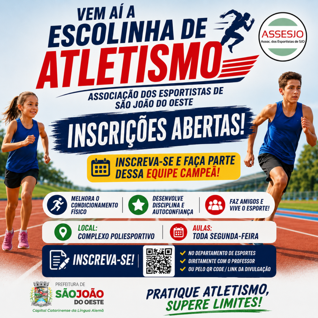 Atletismo abre novas oportunidades para crianças e adolescentes do município
