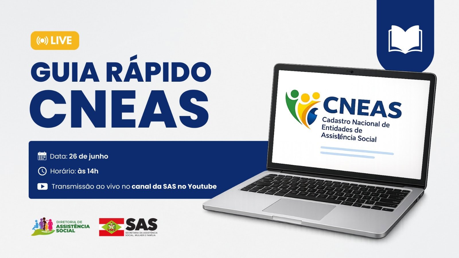 SAS lança guia rápido aos municípios sobre o Cadastro Nacional de Entidades de Assistência Social