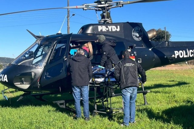 Homem sofre traumatismo craniano grave após acidente com bovino no Oeste de SC