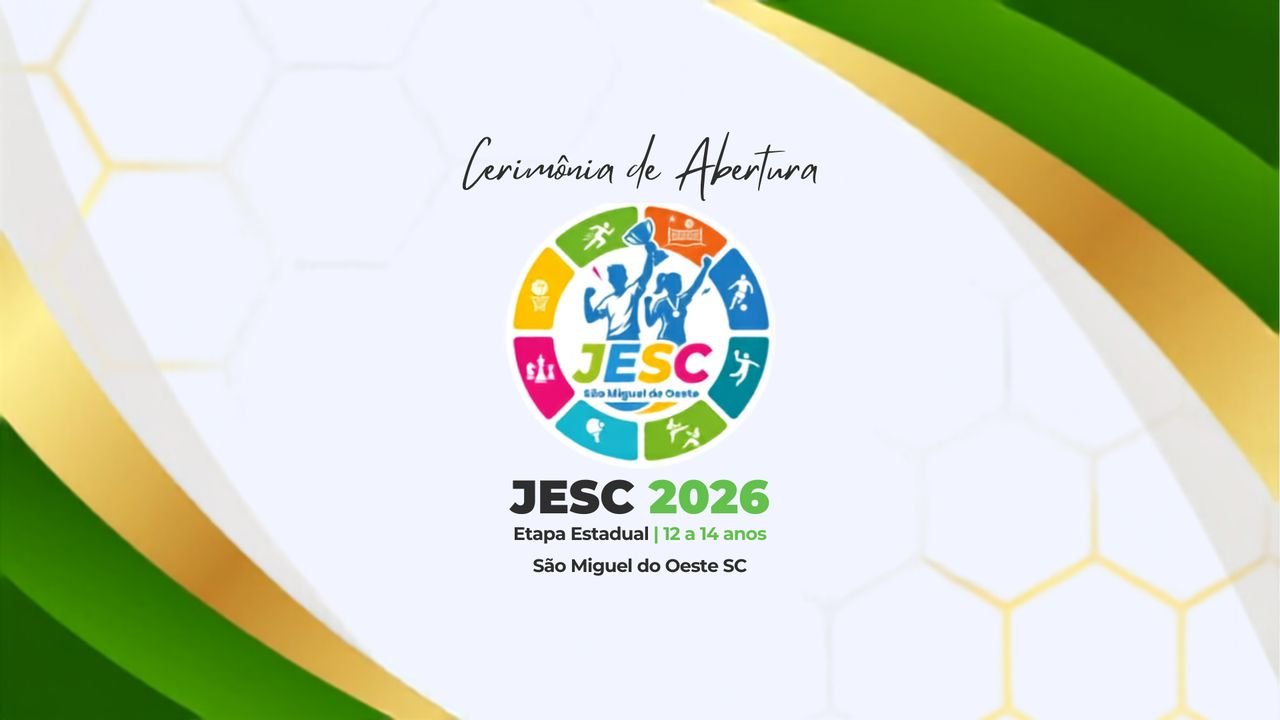 São Miguel do Oeste sedia Cerimônia de Abertura da Etapa Estadual do JESC 2026 nesta terça-feira