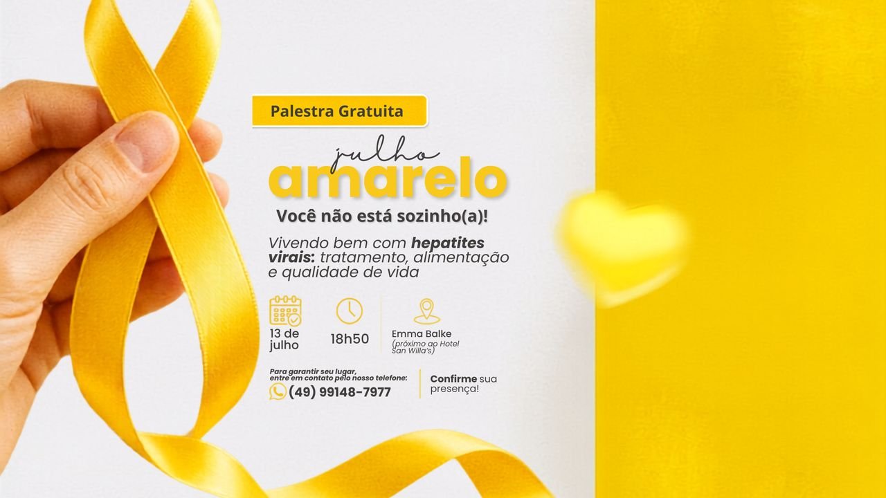 Julho Amarelo: São Miguel do Oeste promove palestra sobre cuidados e qualidade de vida nas hepatites virais