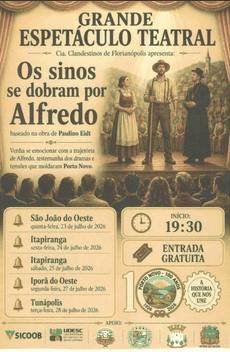 Espetáculo teatral retrata a história de Porto Novo e percorre municípios da região