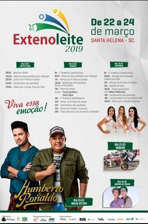 8ª Extenoleite de Santa Helena será lançada oficialmente nesta sexta-feira