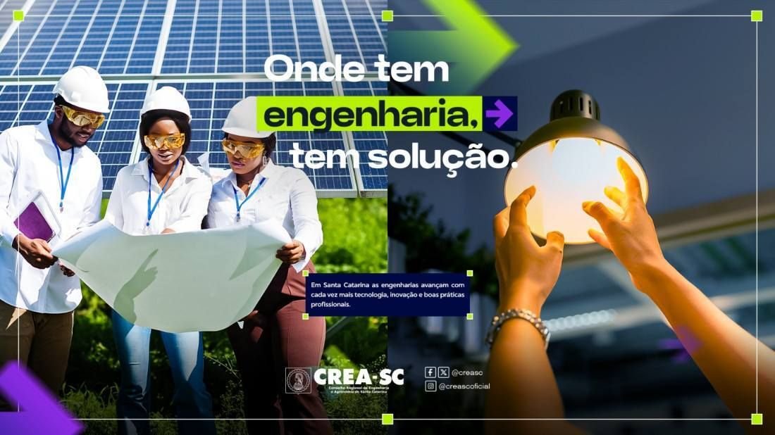 CREA-SC lança campanha para destacar o papel da Engenharia e da Agronomia no dia a dia da população