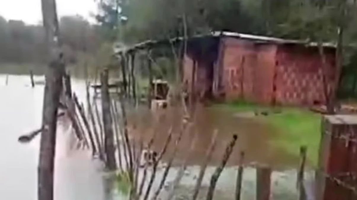 Las fuertes lluvias registradas en gran parte de Misiones dejaron arroyos desbordados y calles y casas anegadas: cinco familias fueron asistidas en Posadas