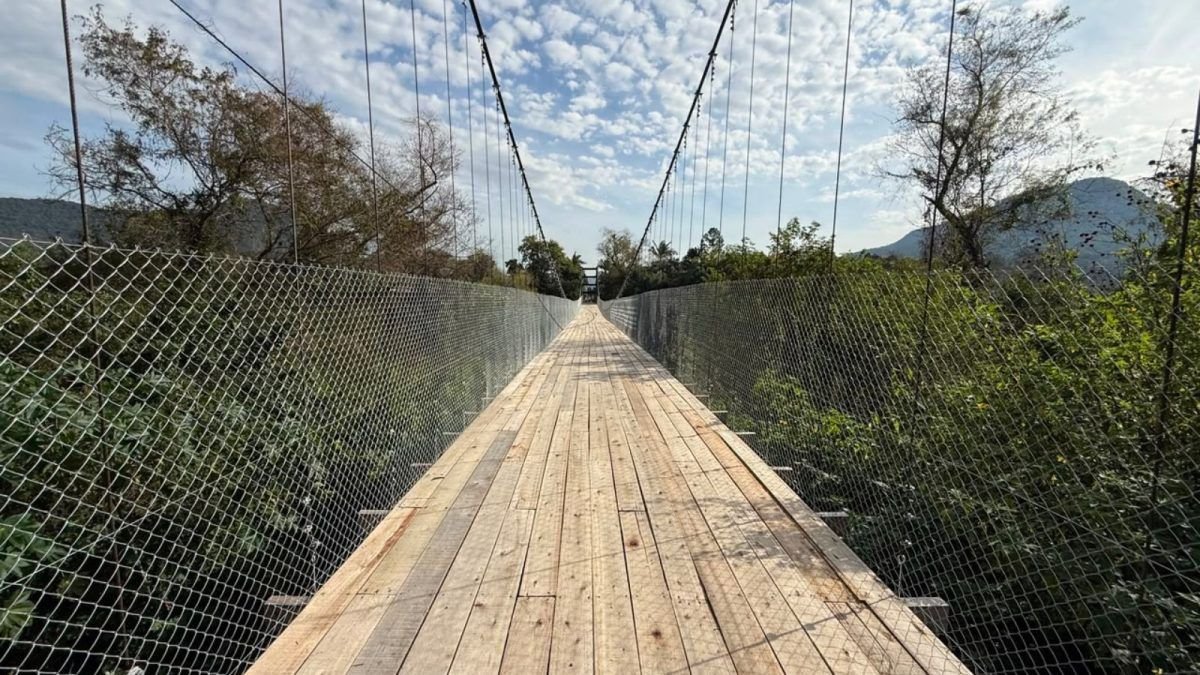 Ponte que conecta bairros em cidade de SC é reformada e reaberta após estragos causados por enchentes históricas