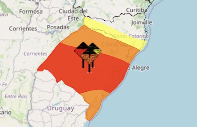 Inmet prevê até 180 mm de chuva em regiões do RS até quarta-feira