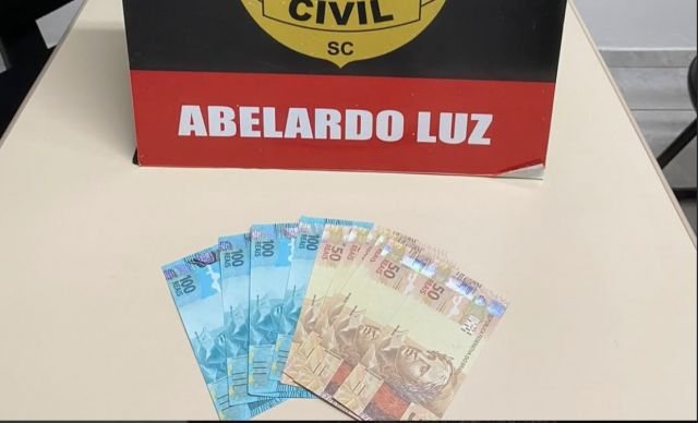 Polícia Civil apreende R$ 1 mil em cédulas falsas em Abelardo Luz