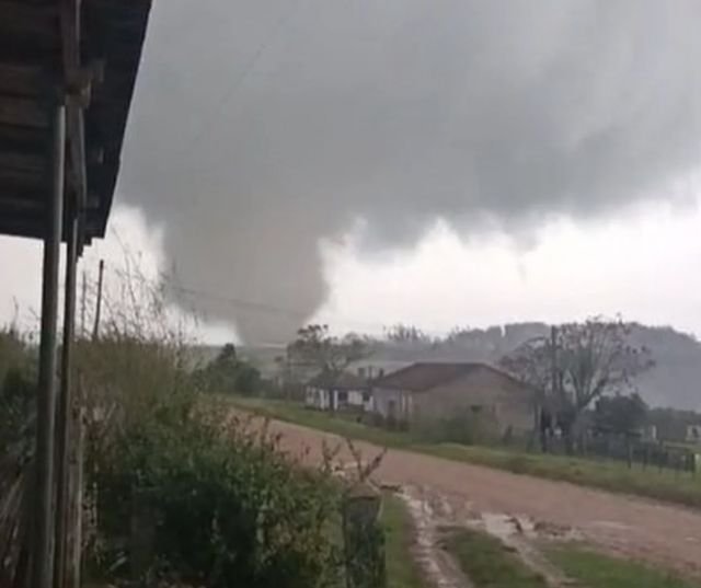 Tornado é registrado em Pedro Osório, no Sul do Rio Grande do Sul