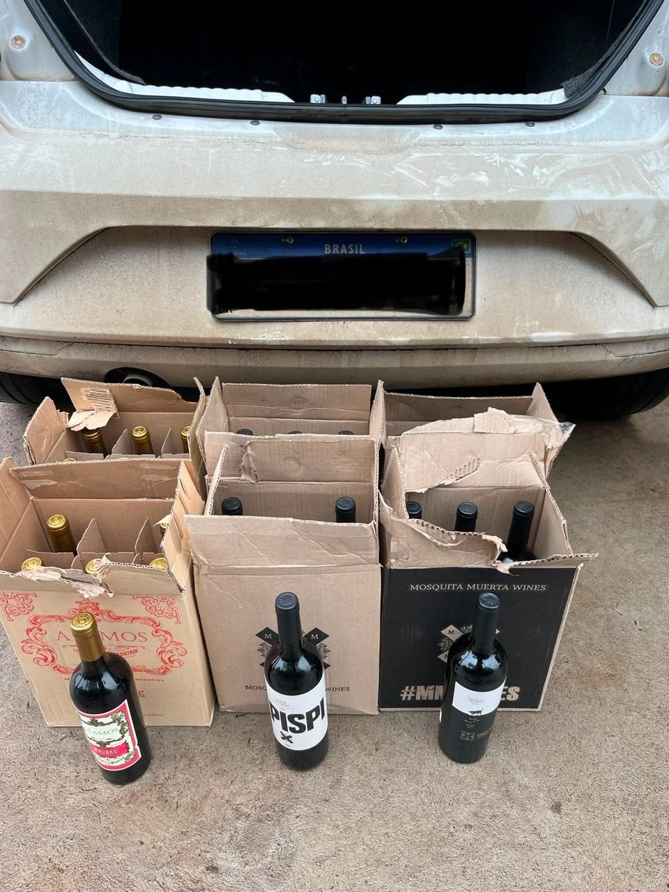 Polícia Militar apreende vinhos estrangeiros fora da cota em Guaraciaba
