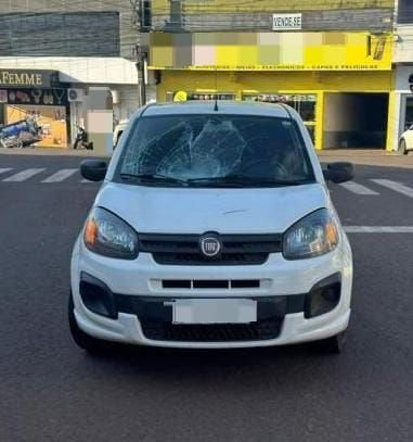 Ciclista é atropelado por carro em Dionísio Cerqueira e fica ferido