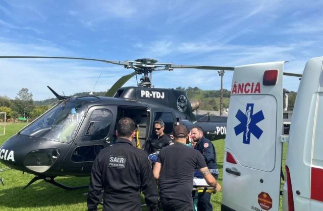 Homem sofre choque elétrico de alta tensão e fica gravemente ferido em Saudades