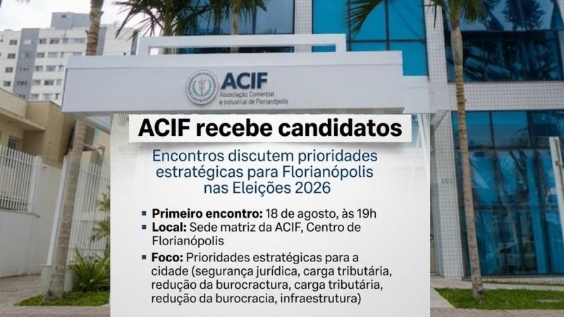 ACIF inicia encontros com candidatos para discutir prioridades de Florianópolis