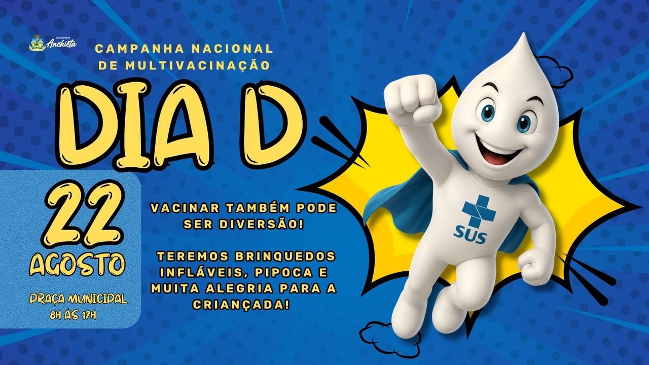 Dia D da Multivacinação em Anchieta terá programação especial para crianças