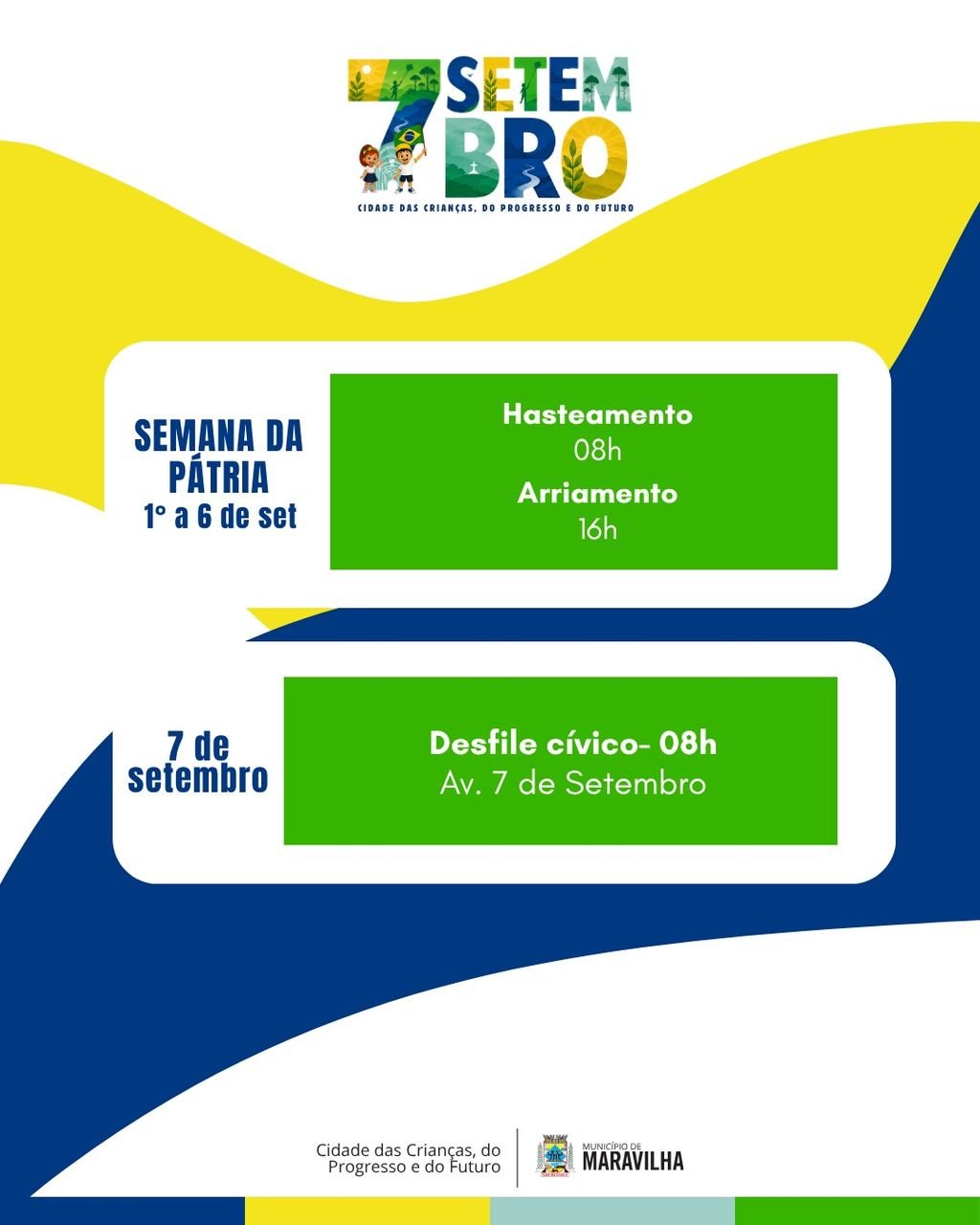Maravilha organiza cronograma para a Semana da Pátria e Desfile de 7 de Setembro