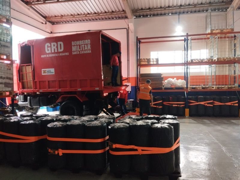 Temporal com granizo mobiliza Bombeiros em Santa Catarina