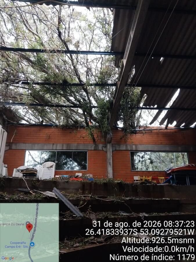 Campo Erê decreta situação de emergência após granizo e ventos fortes