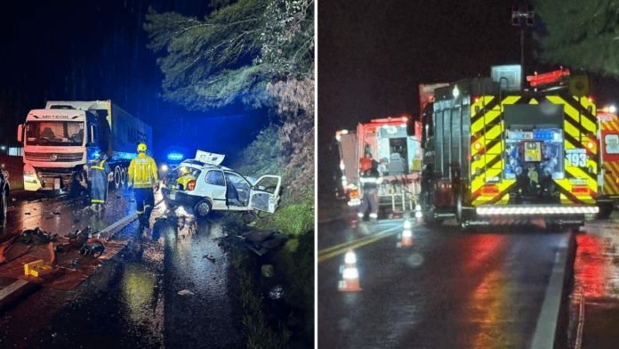 Três pessoas morrem em acidente na BR-470 em Brunópolis