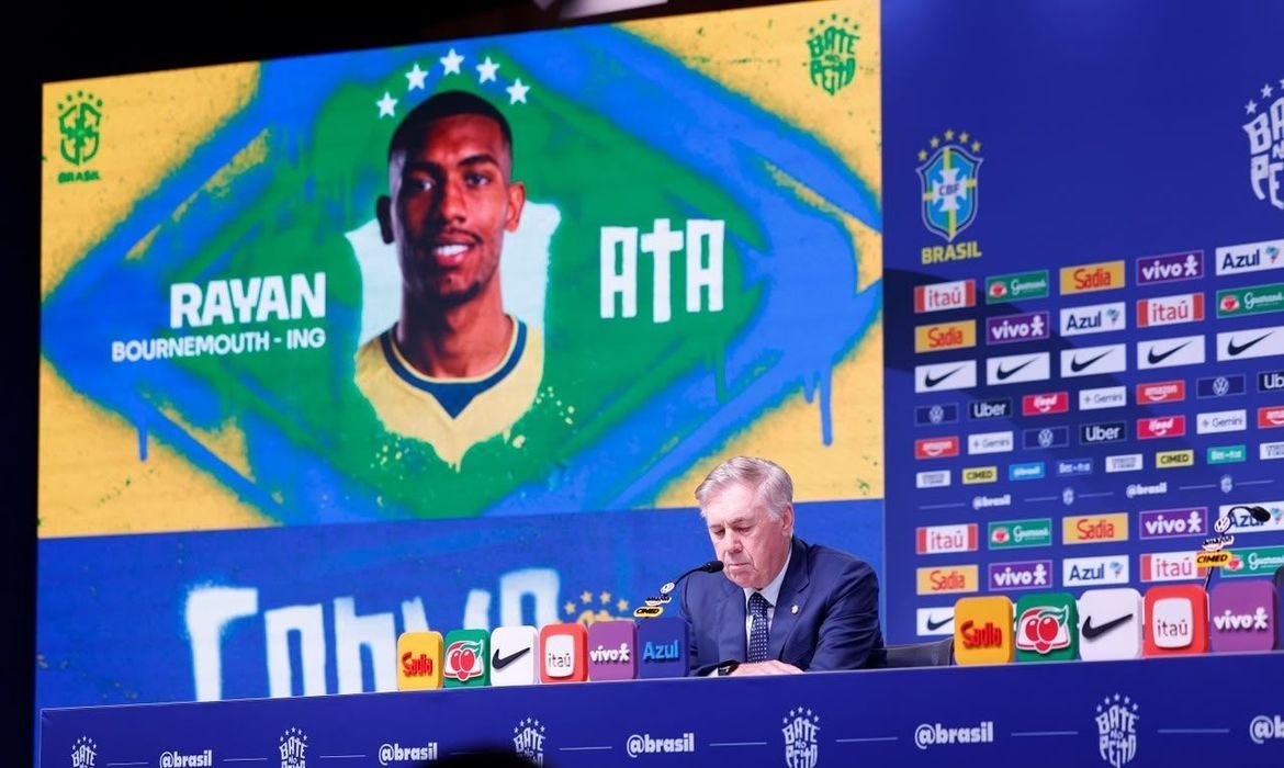 Ancelotti convoca 26 jogadores para amistosos da Seleção Brasileira