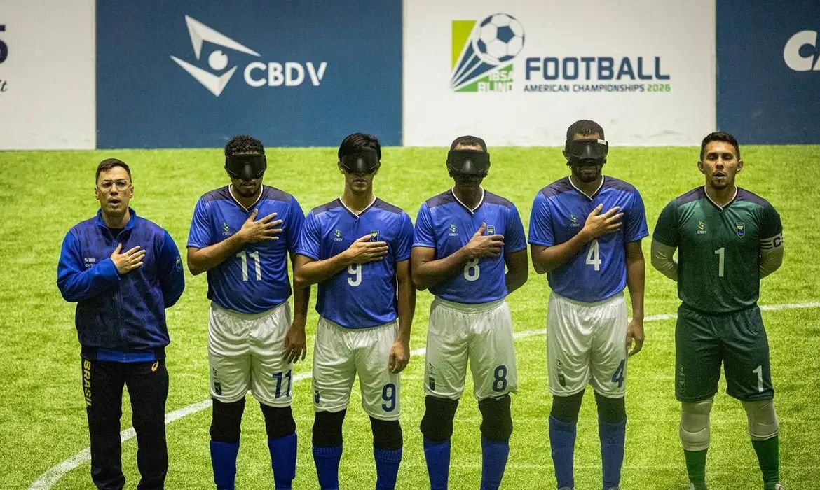 Brasil enfrenta Costa Rica na semifinal da Copa América de Futebol de Cegos