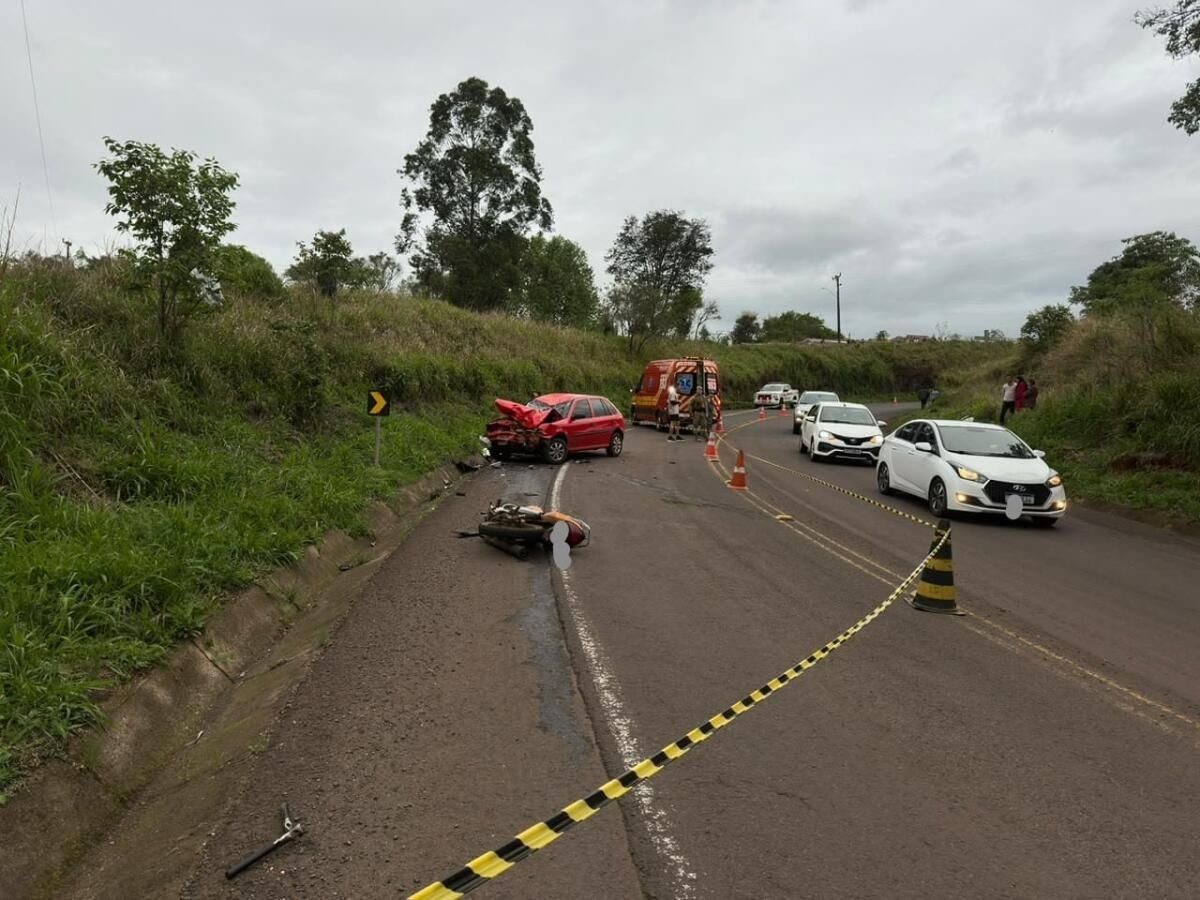 Motociclista morre em colisão frontal entre moto e carro em Romelândia
