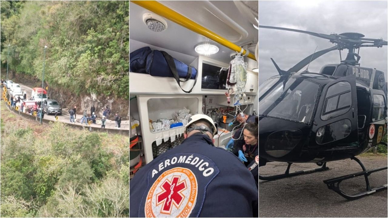 Ciclista de 60 anos se fere gravemente em colisão com caminhão na Serra do Rio do Rastro