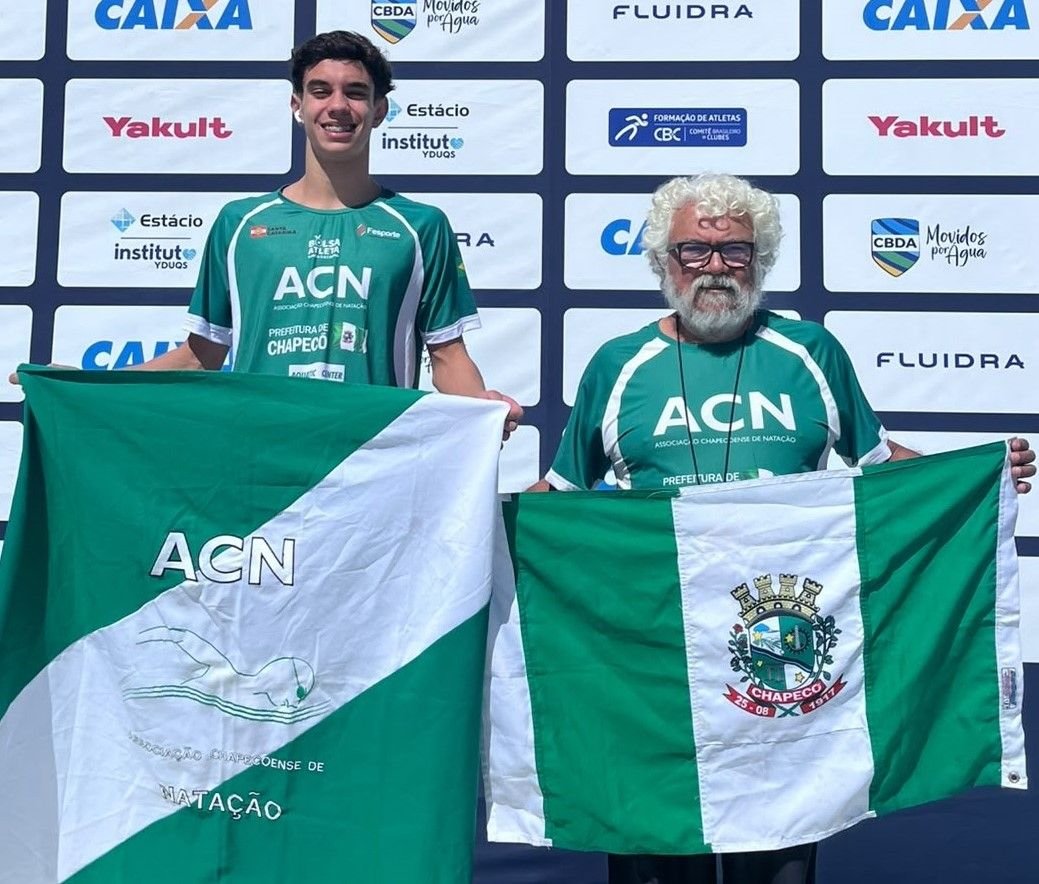 Nadador e treinador de Chapecó convocados para a Seleção Catarinense de Natação