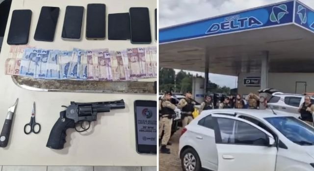Suspeitos de roubo a taxista são presos após cerco entre SC e PR