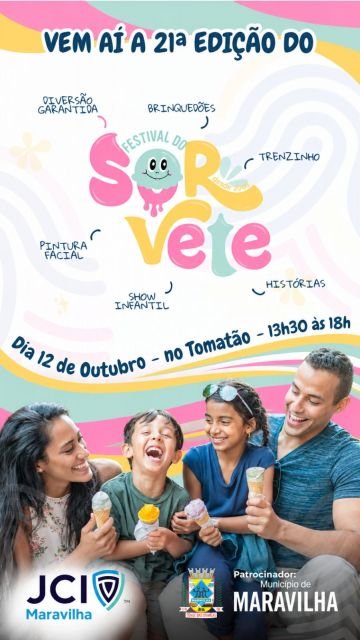 Festival do Sorvete em Maravilha acontece no Dia das Crianças