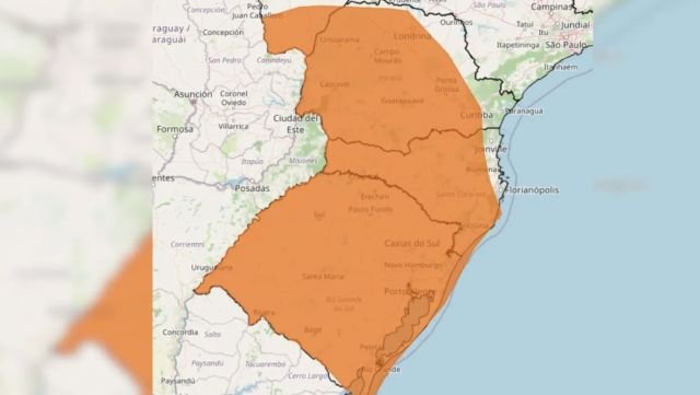 Mais de mil cidades em alerta para tempestades com ventos de até 100 km/h