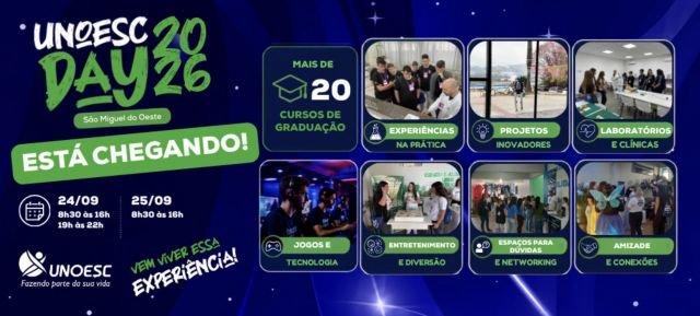 Mais de 2,7 mil estudantes confirmados para o Unoesc Day em São Miguel do Oeste