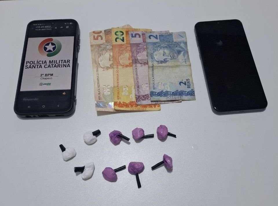 Adolescente é apreendido com cocaína durante abordagem da PM em Chapecó
