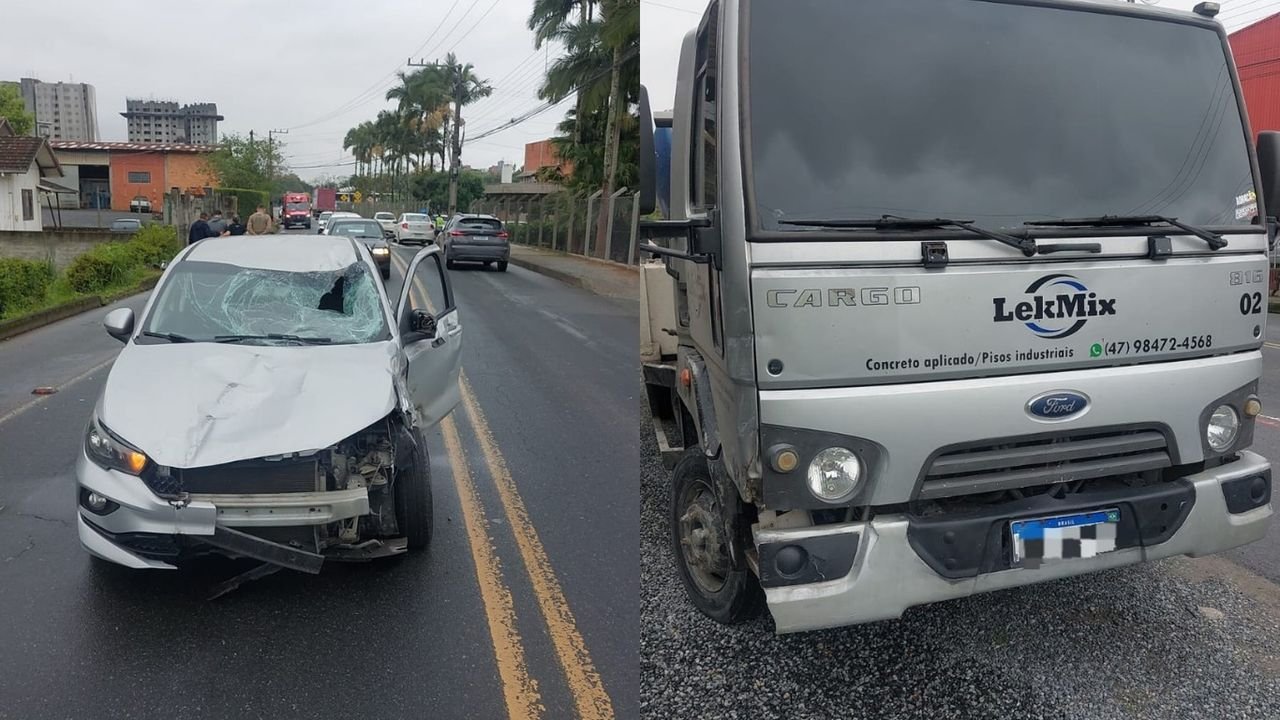 Homem de 67 anos morre atropelado por carro que invadiu calçada em Blumenau