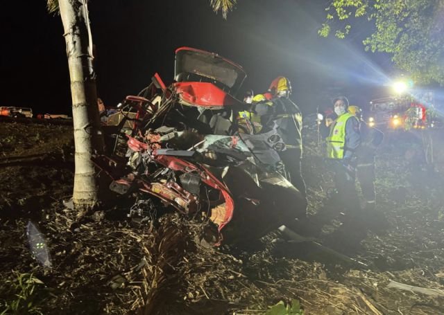 Colisão na SC-283 entre Gol e Hilux deixa um morto e dois feridos graves