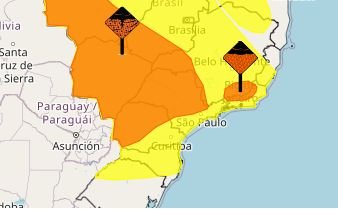 Inmet alerta para temporais e ventos de até 60 km/h em seis regiões de SC