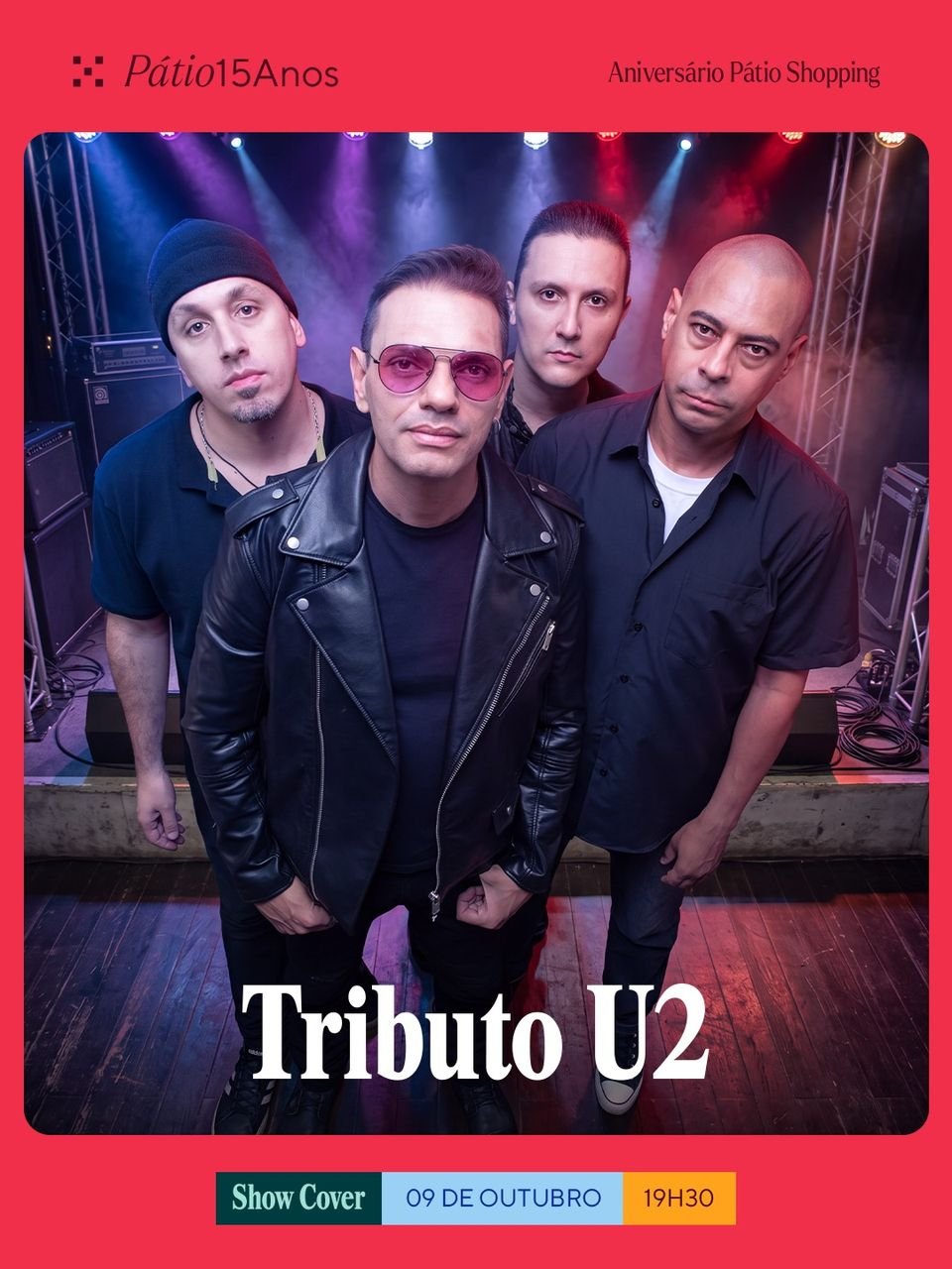 Grace U2 Tribute Brasil anima Chapecó com show no Pátio Shopping nesta sexta-feira