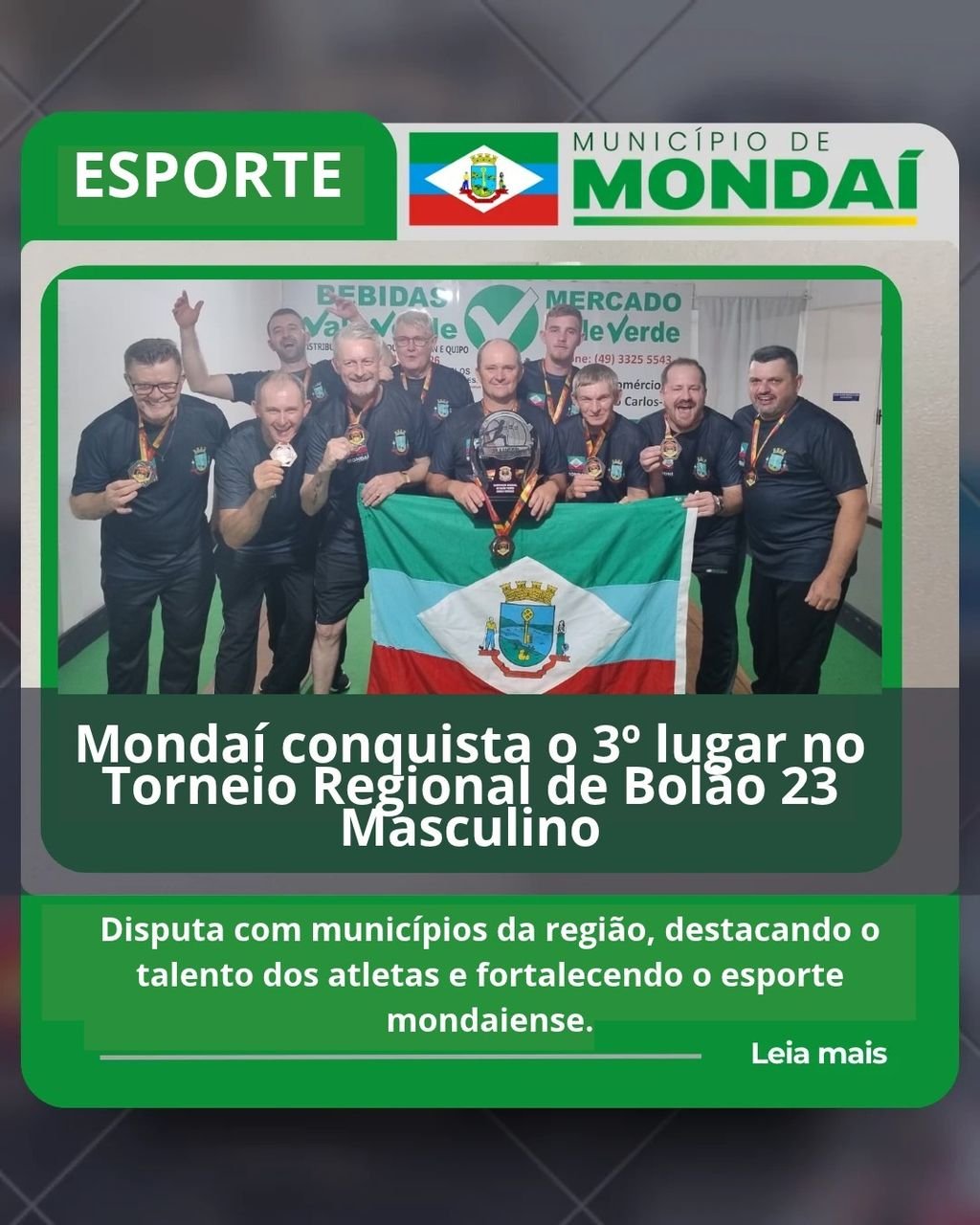 Mondaí conquista 3º lugar no Torneio Regional de Bolão 23 Masculino em São Carlos