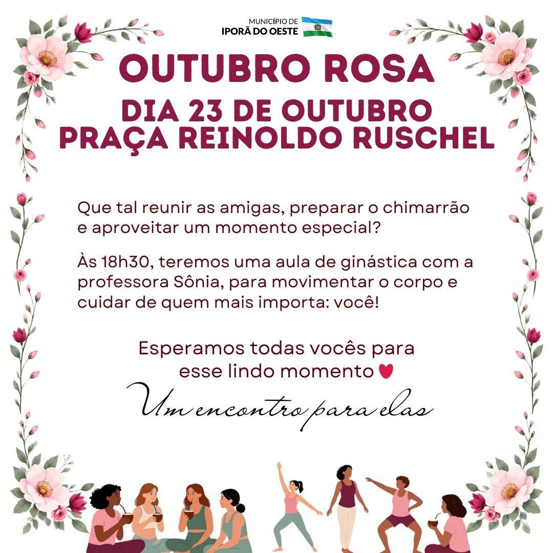 Outubro Rosa promove encontro de integração e bem-estar para mulheres