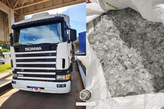 Caminhão com 21,1 toneladas de material reciclável é apreendido em São José do Cedro