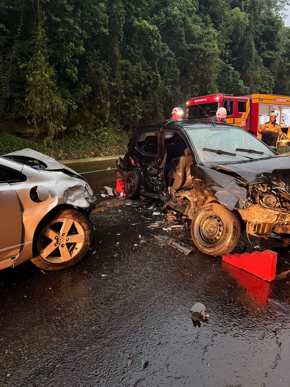 Acidente na BR-282 entre Cordilheira Alta e Xaxim deixa um morto e três feridos