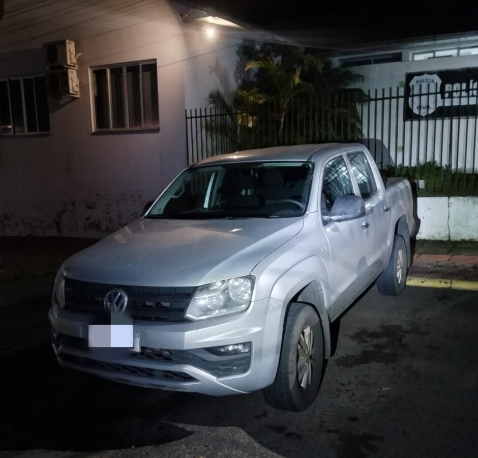 Polícia Militar recupera caminhonete furtada no RS e prende três homens em Anchieta