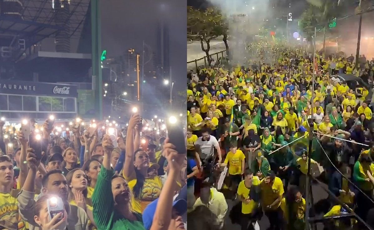 Cerca de 3 mil apoiadores de Flávio Bolsonaro se reúnem em Balneário Camboriú antes do 2º turno