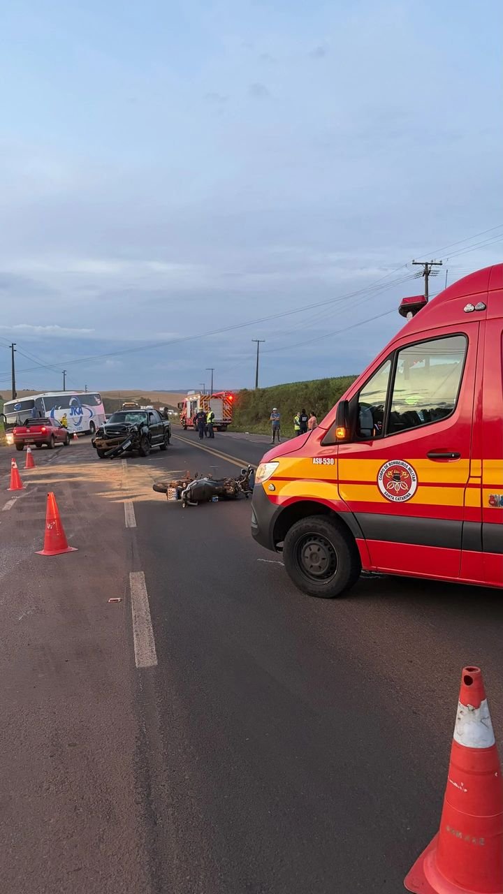 Motociclista morre em colisão na SC-480 em Xanxerê na noite de terça-feira