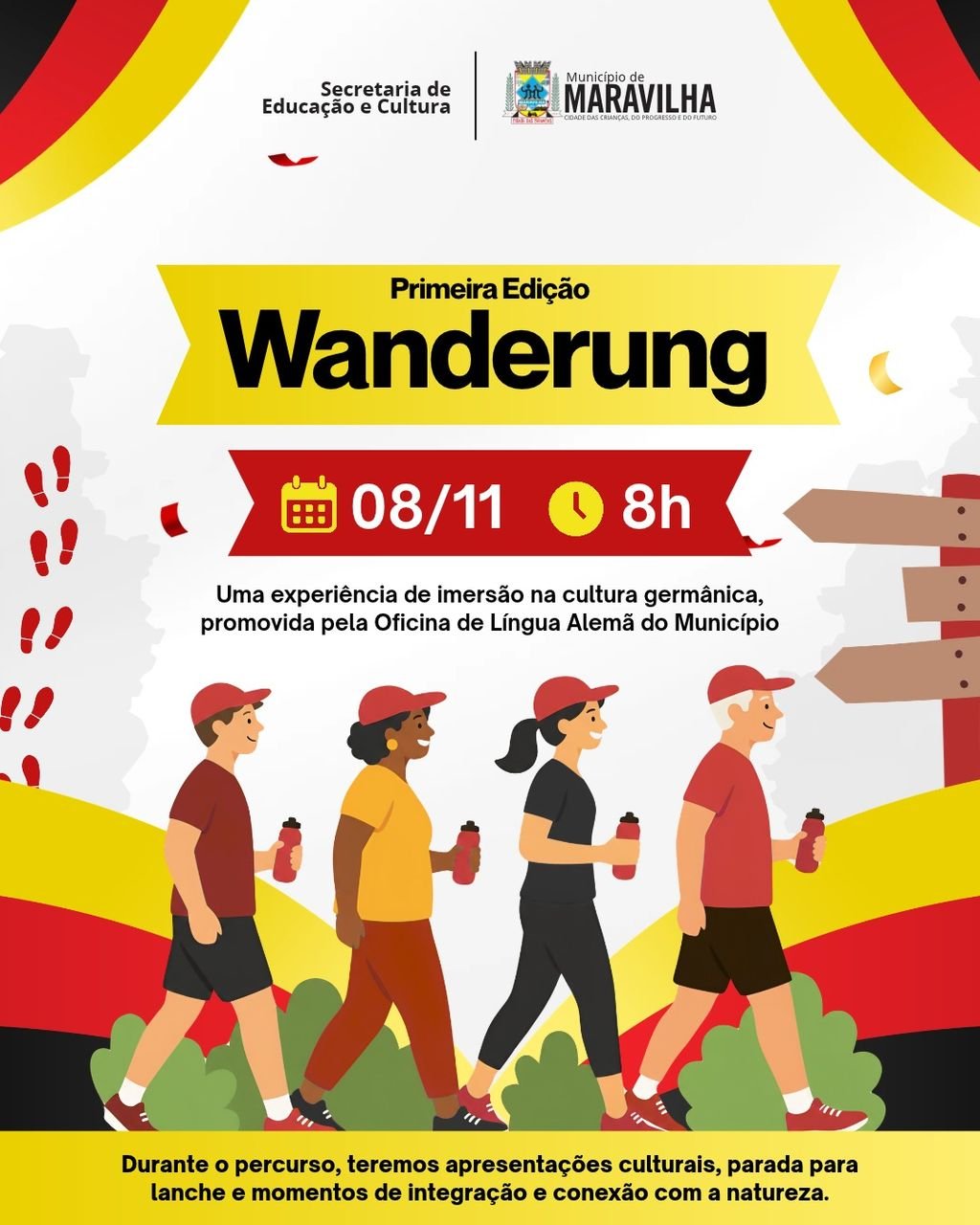 Maravilha realiza Wanderung Cultural com caminhada e café colonial no dia 8 de novembro